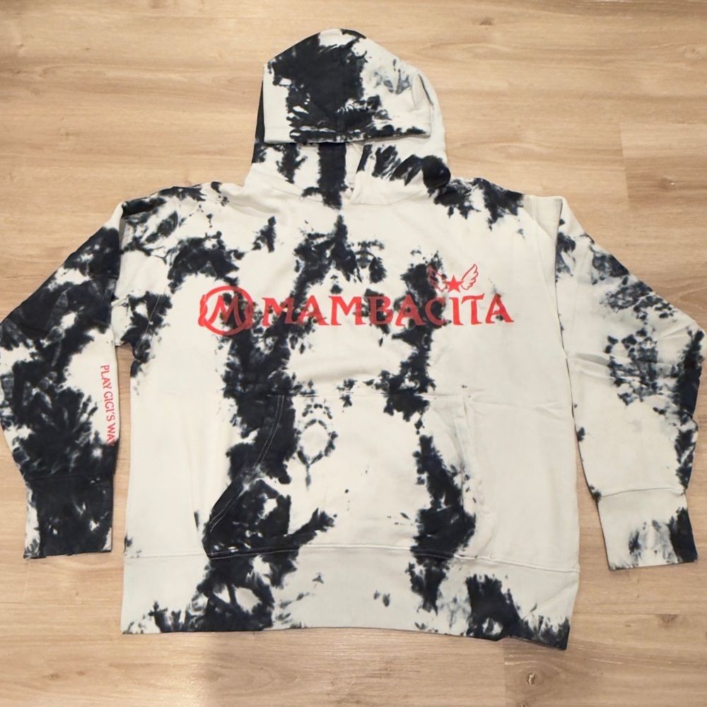 Mambacita Black and White Tie-Dye Hoodie